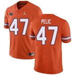 Men's Florida Gators #47 Justin Pelic NCAA Jordan Brand Orange Authentic Stitched College Football Jersey IBJ4462GG